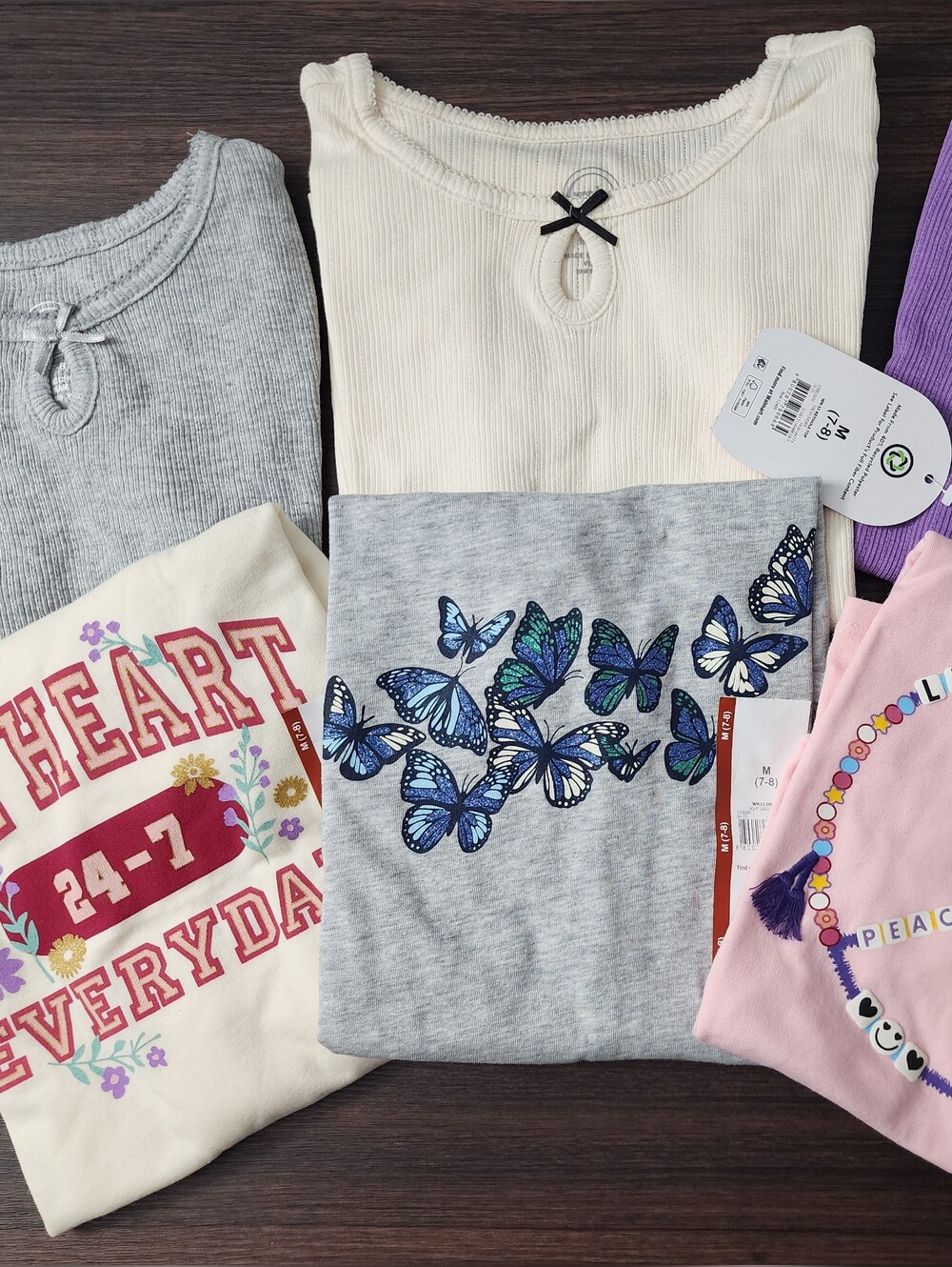Little Girls Shirt Lot. NWT Medium 7-8